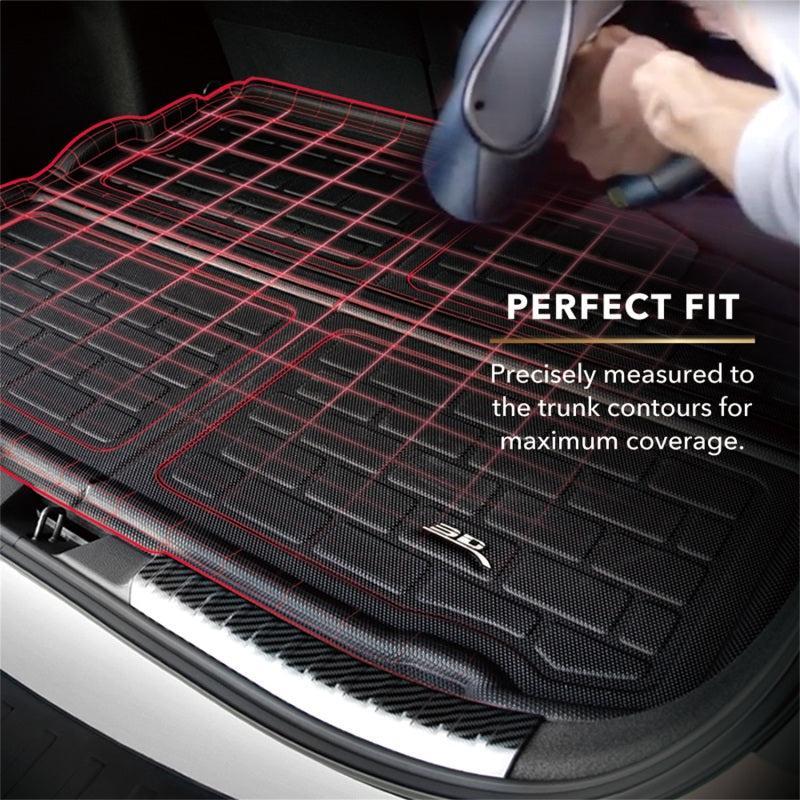 3D MAXpider 19-21 BMW X5 G05 Kagu Behind 2nd Row (w/o Cargo Net) Cargo Liner- Black 3D MAXpider