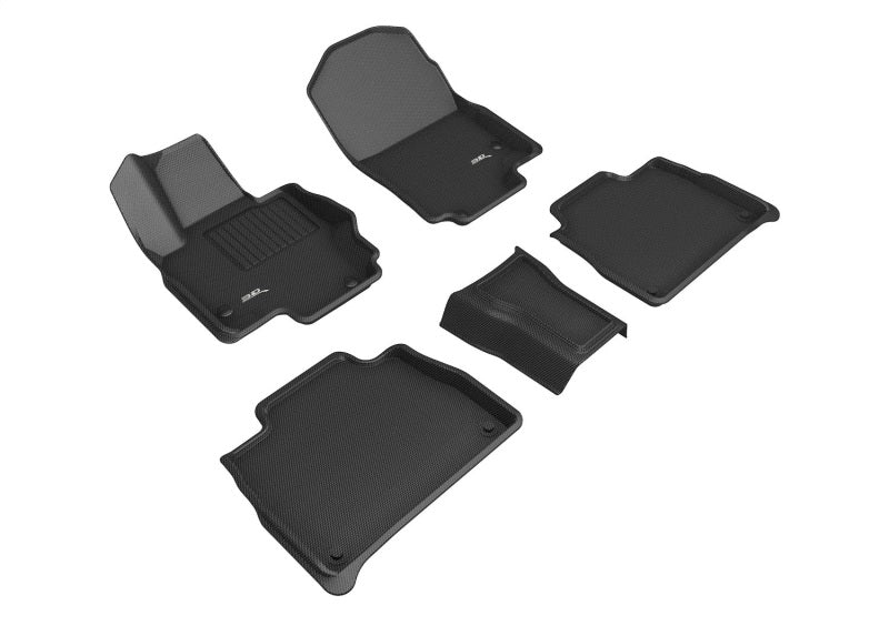 3D MAXpider 20-22 Mercedes-Benz GLE-Class 5-Seat Kagu 1st & 2nd Row Floormat - Black 3D MAXpider