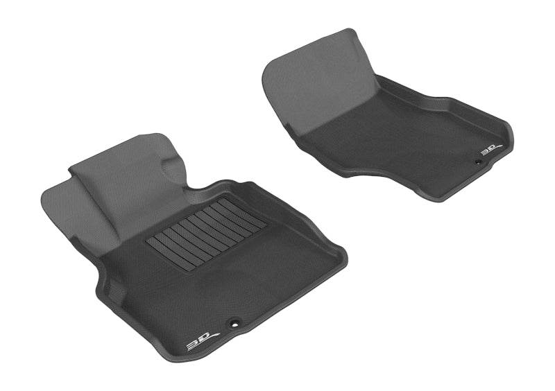 3D MAXpider 2006-2010 Infiniti M35 Kagu 1st Row Floormat - Black 3D MAXpider Floor Mats - Rubber AXOPROS
