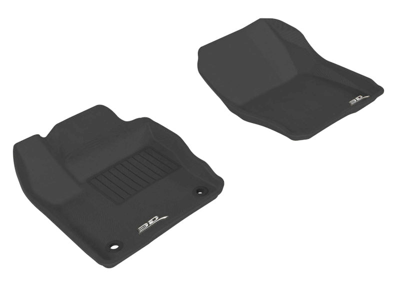 3D MAXpider 2012-2018 Ford Focus Kagu 1st Row Floormat - Black 3D MAXpider