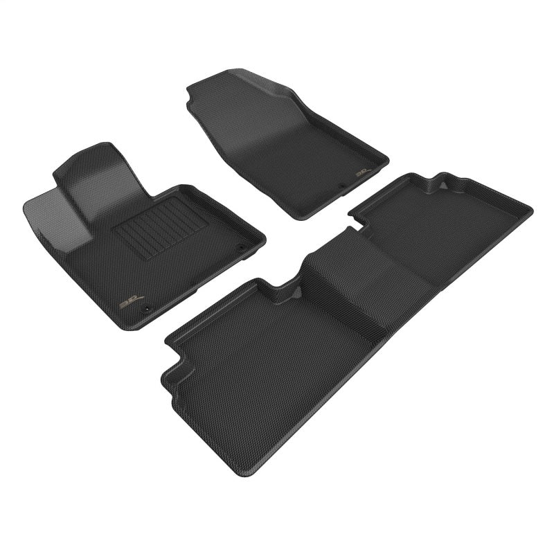 3D Maxpider 22-24 Hyundai Tucson Gasoline Kagu Black R1 R2 3D MAXpider Floor Mats - Rubber AXOPROS