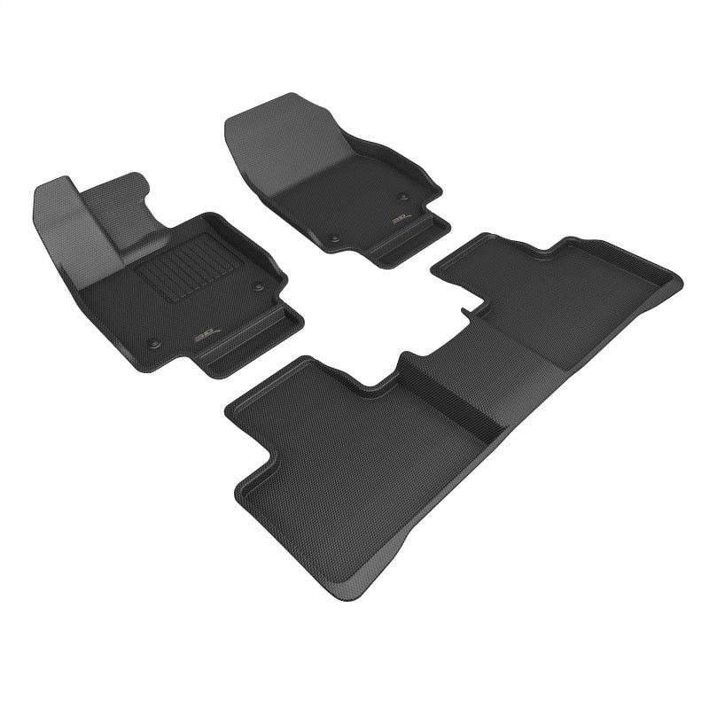 3D MAXpider 23-24 Lexus RX Series R1 R2 - Kagu Black 3D MAXpider Floor Mats - Rubber AXOPROS