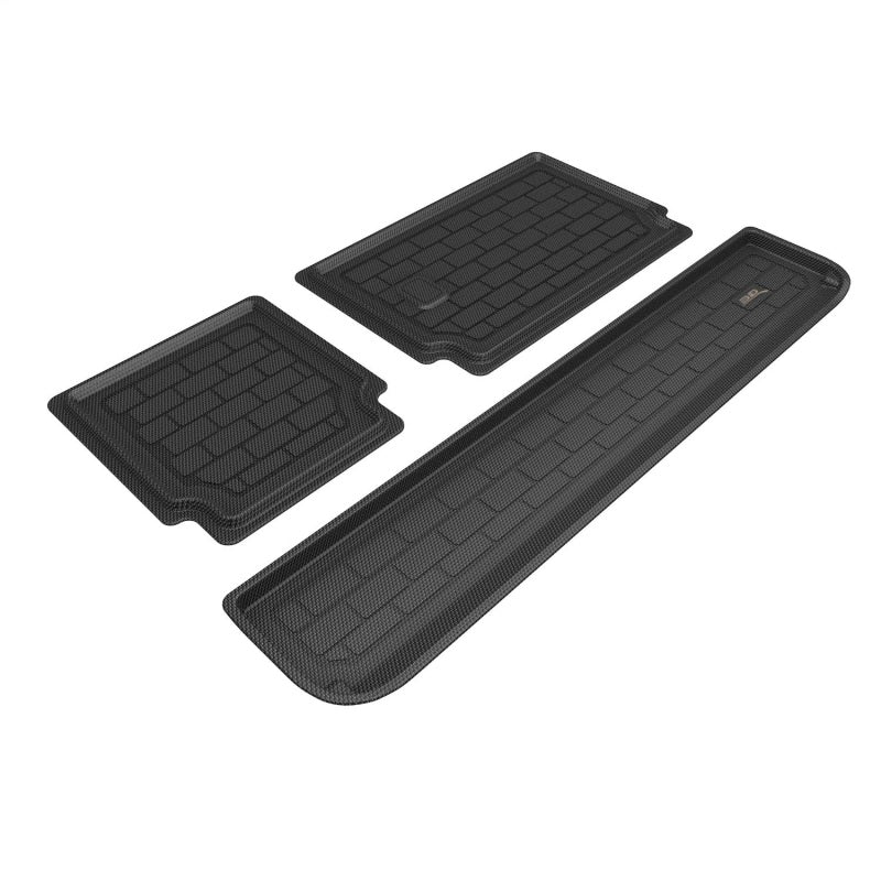 3D Maxpider 23-24 Toyota Sequoia Kagu Black Cargo 3D MAXpider Floor Mats - Rubber AXOPROS