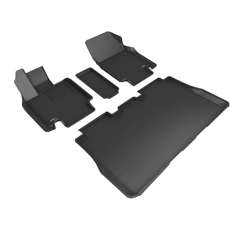 3D Maxpider Tesla Cybertruck Awd 2024 Kagu R1 R2 Blk 3D MAXpider Floor Mats - Rubber AXOPROS