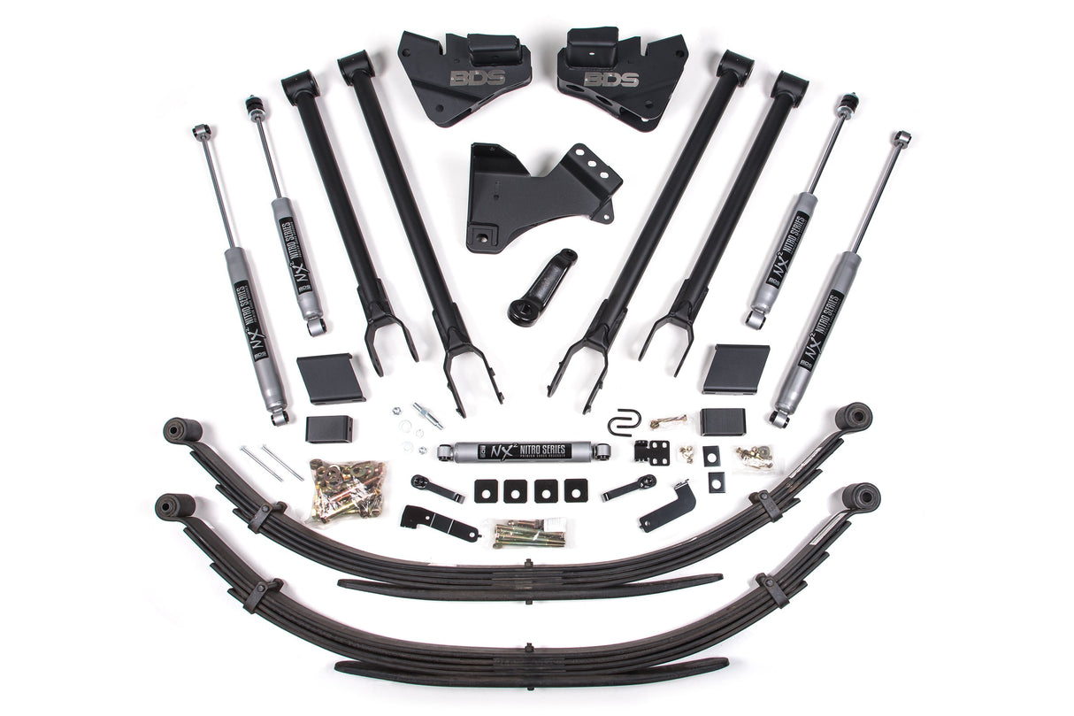 4 Inch Lift Kit - 4-Link Conversion - Ford F250/F350 Super Duty (17-19) 4WD - Diesel BDS Suspension Suspension Lift Kit AXOPROS