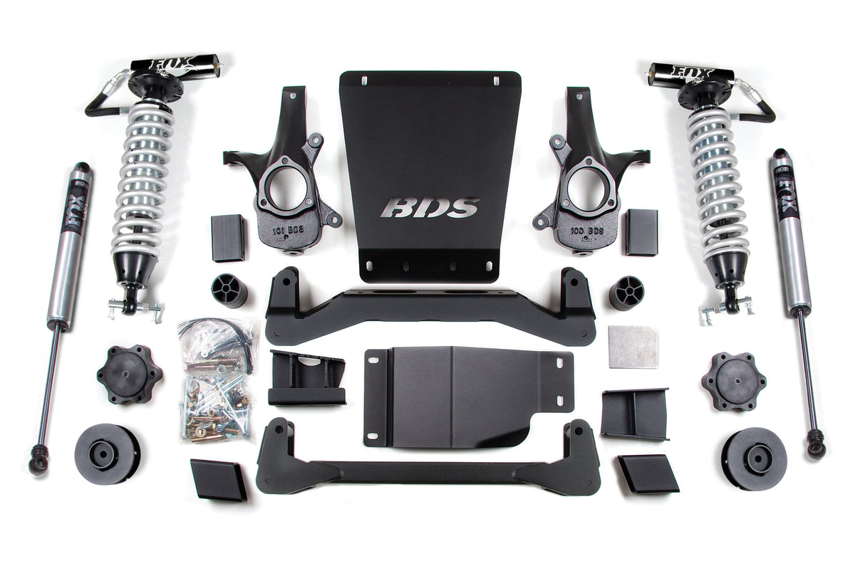 4 Inch Lift Kit - FOX 2.5 Coil-Over - Chevy/GMC Avalanche- Suburban- Tahoe- Or Yukon 1500 (07-14) 4WD BDS Suspension Suspension Lift Kit AXOPROS