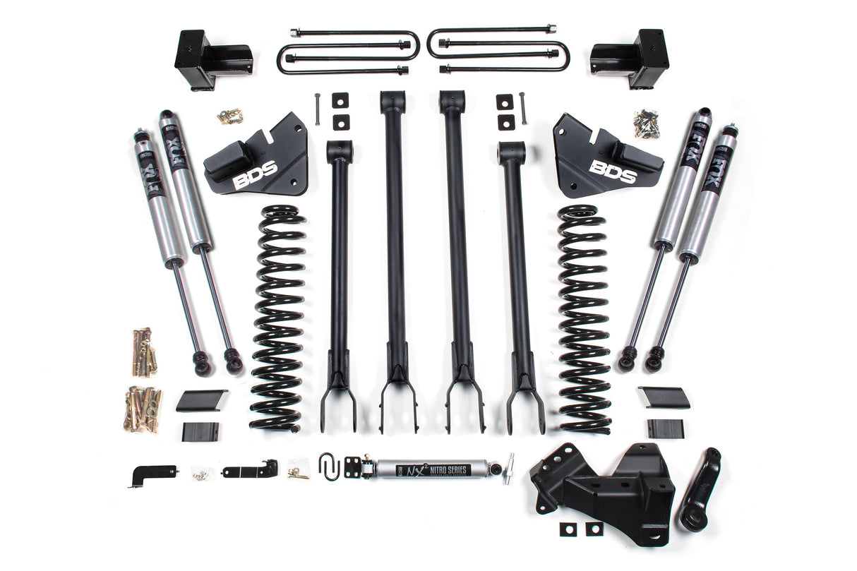 4 Inch Lift Kit W/ 4-Link - Ford F350 Super Duty DRW (17-19) 4WD - Diesel BDS Suspension Suspension Lift Kit AXOPROS