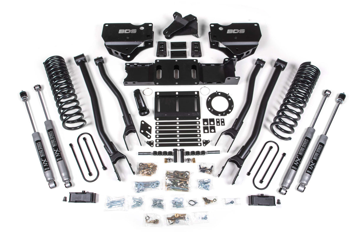 4 Inch Lift Kit W/ 4-Link - Ram 3500 (19-23) 4WD - Gas BDS Suspension Suspension Lift Kit AXOPROS