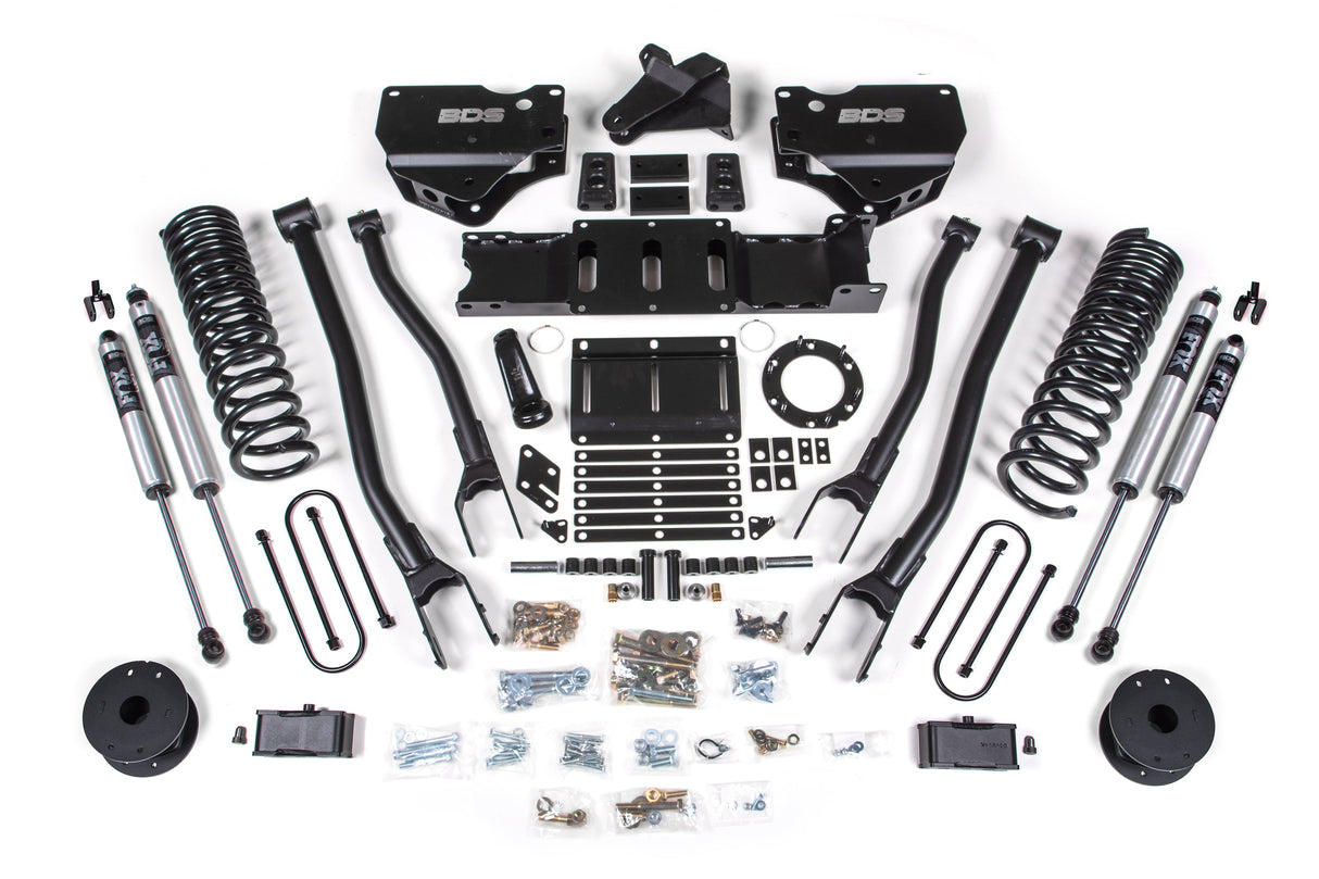 4 Inch Lift Kit W/ 4-Link - Ram 3500 W/ Rear Air Ride (19-24) 4WD - Diesel BDS Suspension Suspension Lift Kit AXOPROS