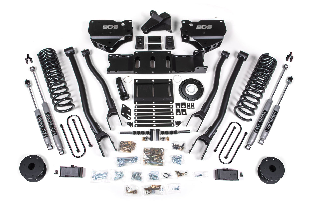 4 Inch Lift Kit W/ 4-Link - Ram 3500 W/ Rear Air Ride (19-24) 4WD - Diesel BDS Suspension Suspension Lift Kit AXOPROS
