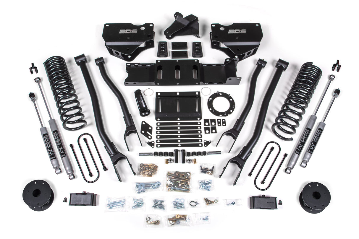 4 Inch Lift Kit W/ 4-Link - Ram 3500 W/ Rear Air Ride (19-24) 4WD - Diesel BDS Suspension Suspension Lift Kit AXOPROS