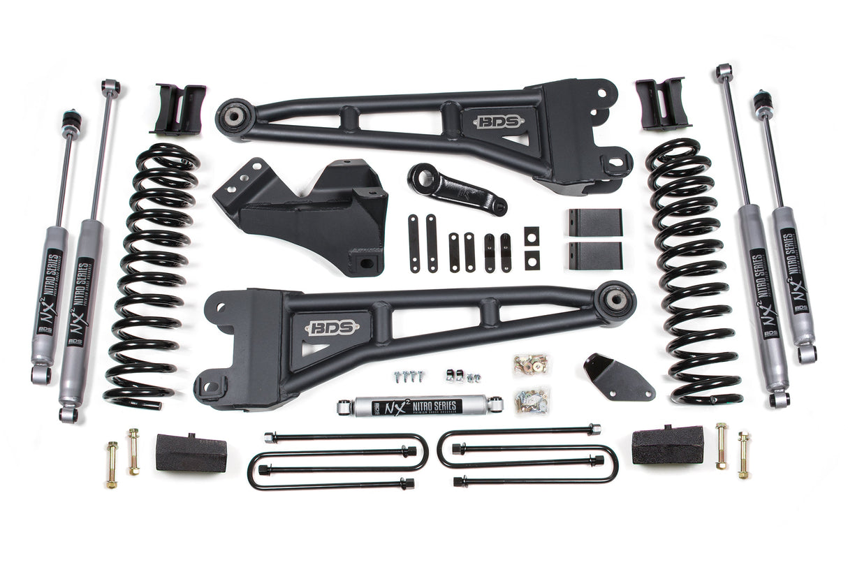 4 Inch Lift Kit W/ Radius Arm - Ford F250/F350 Super Duty (08-10) 4WD - Diesel BDS Suspension Suspension Lift Kit AXOPROS