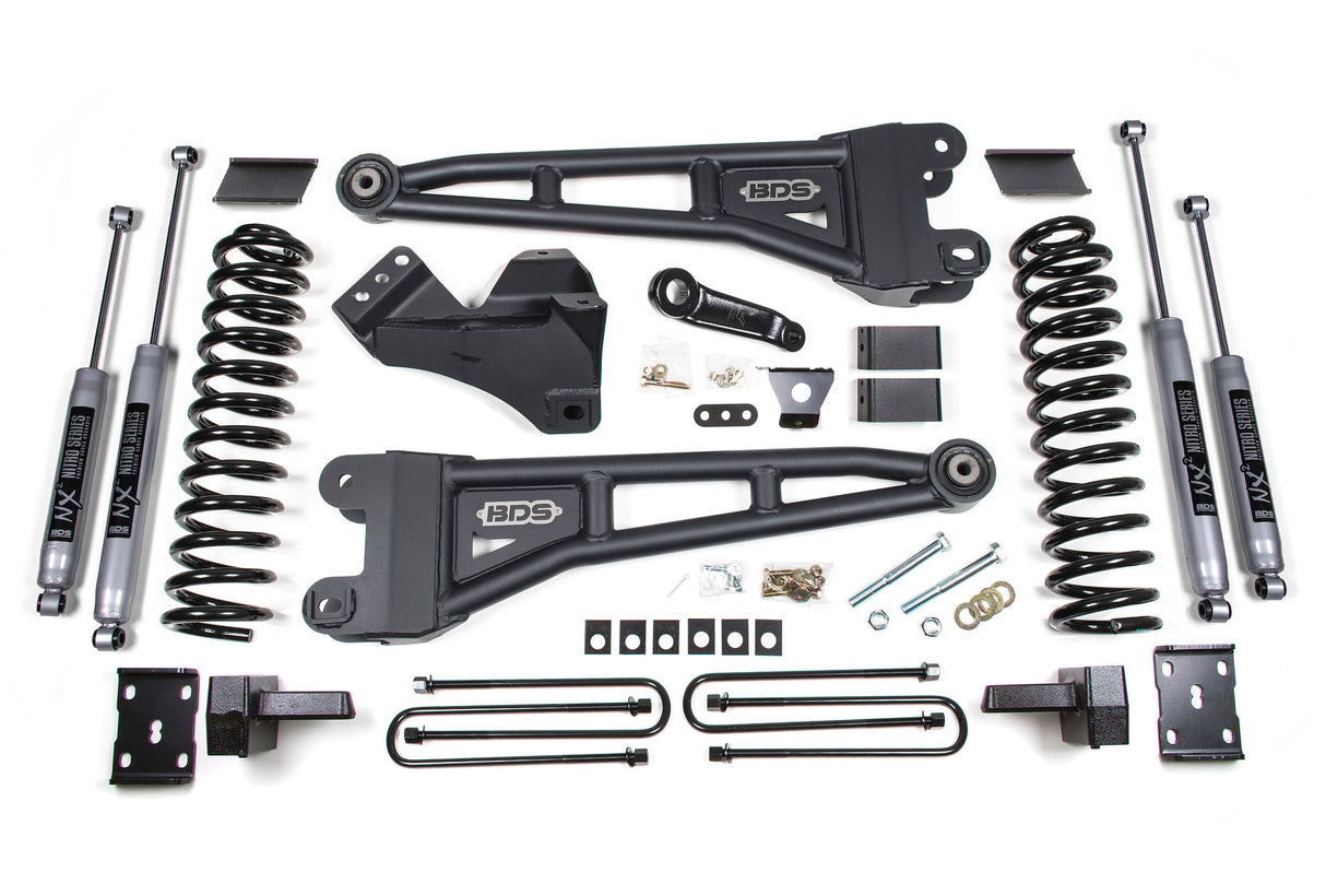 4 Inch Lift Kit W/ Radius Arm - Ford F250/F350 Super Duty (11-16) 4WD - Diesel BDS Suspension Suspension Lift Kit AXOPROS