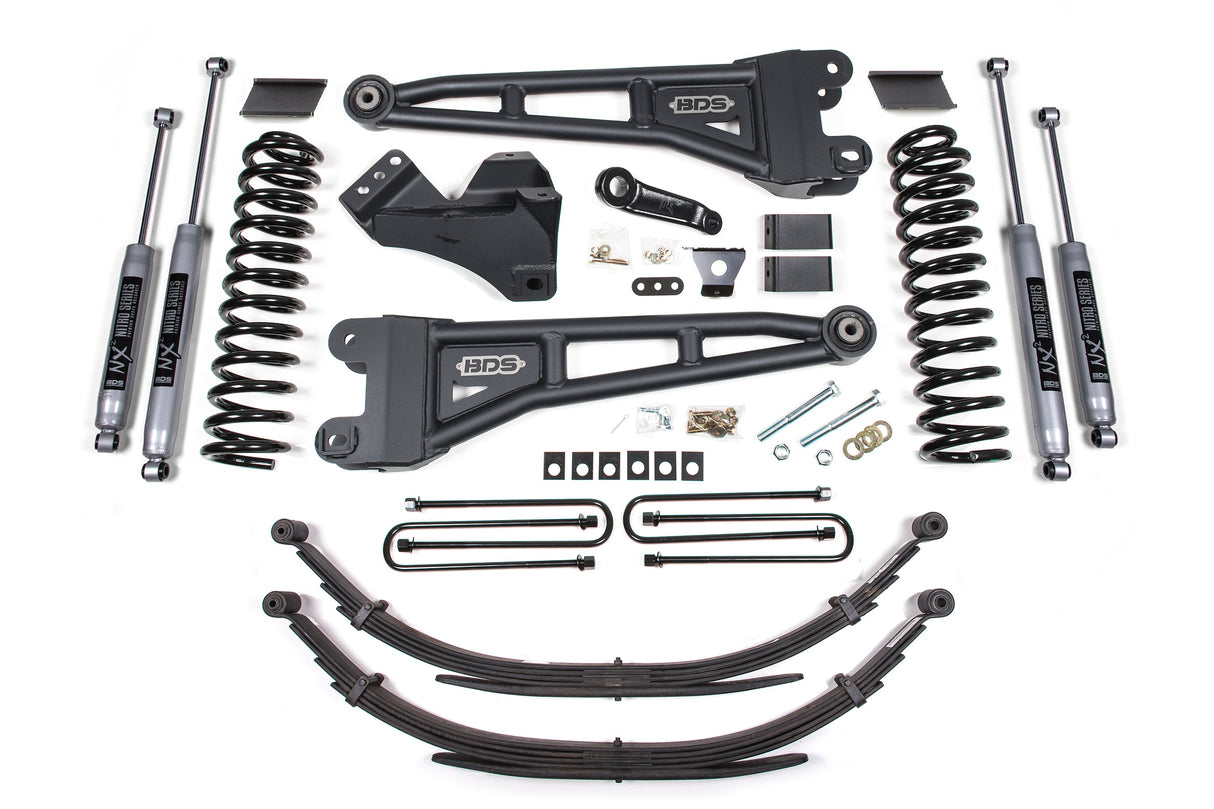 4 Inch Lift Kit W/ Radius Arm - Ford F250/F350 Super Duty (11-16) 4WD - Diesel BDS Suspension Suspension Lift Kit AXOPROS