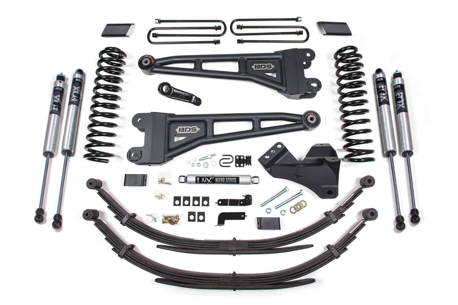 4 Inch Lift Kit W/ Radius Arm - Ford F250/F350 Super Duty (17-19) 4WD - Gas BDS Suspension Suspension Lift Kit  AXOPROS