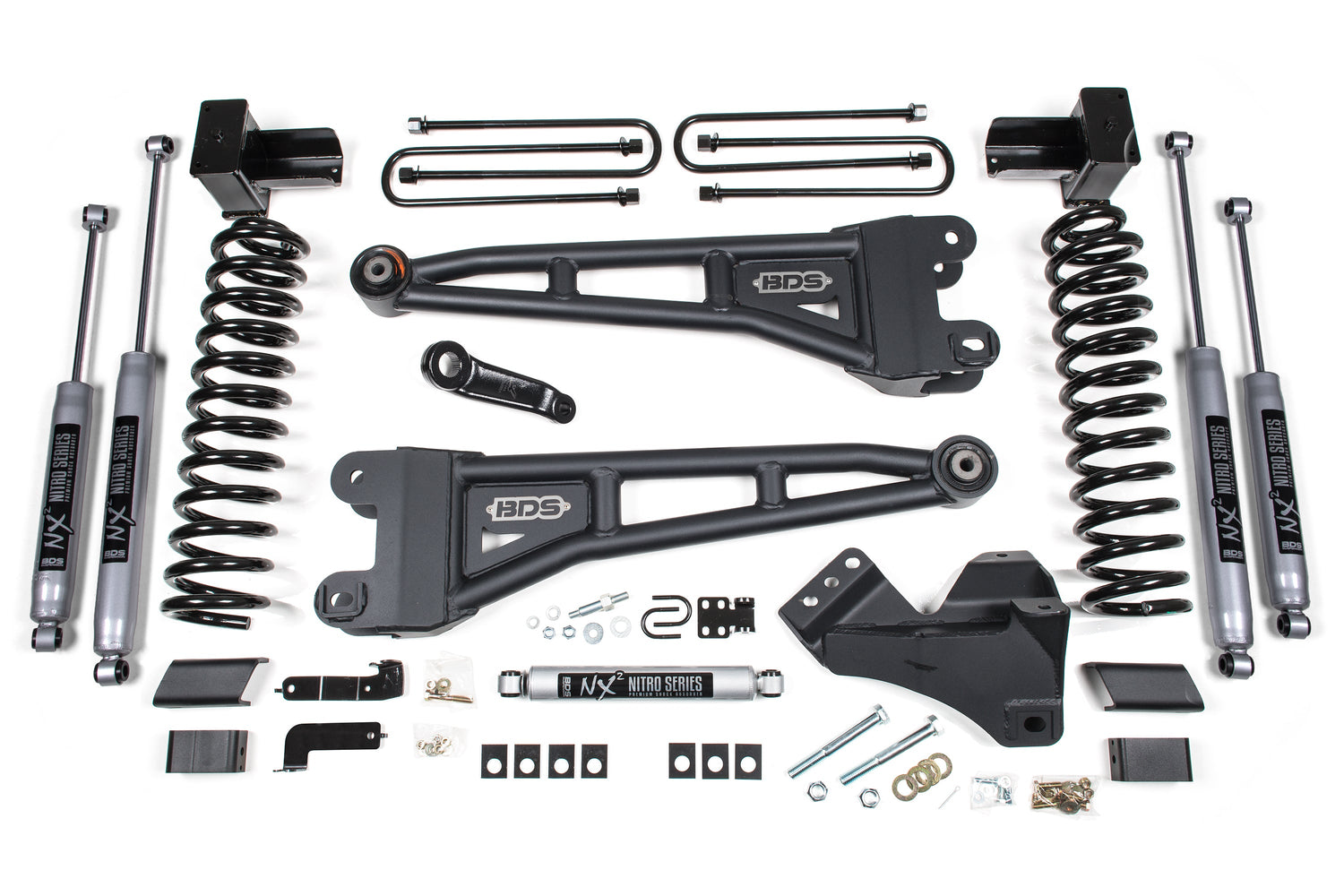 4 Inch Lift Kit W/ Radius Arm - Ford F350 Super Duty DRW (17-19) 4WD - Diesel BDS Suspension Suspension Lift Kit  AXOPROS