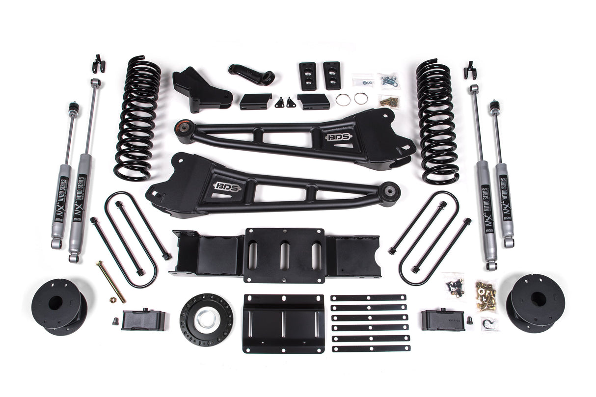 4 Inch Lift Kit W/ Radius Arm - Ram 3500 W/ Rear Air Ride (19-24) 4WD - Diesel BDS Suspension Suspension Lift Kit AXOPROS