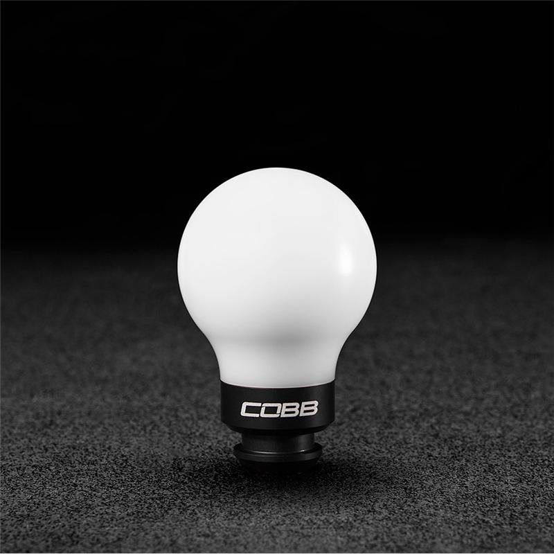 Cobb Subaru 5-Speed COBB Knob - White Knob w/ Stealth Black COBB Shift Knobs AXOPROS