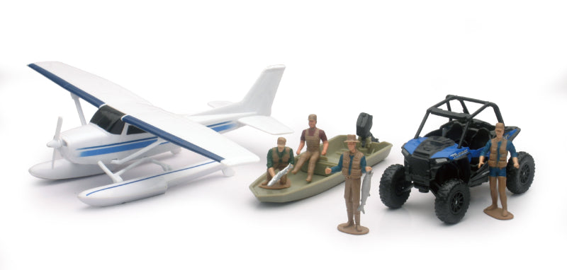 New Ray Toys Xtreme Adventure with Polaris RZR and Float Plane Set New Ray Toys Toys AXOPROS