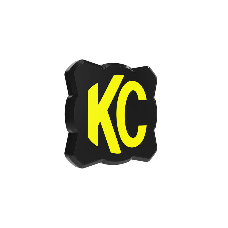KC HiLiTES FLEX ERA 1 Single Light Cover ONLY (Black/Yellow KC Logo) KC HiLiTES Light Accessories and Wiring AXOPROS