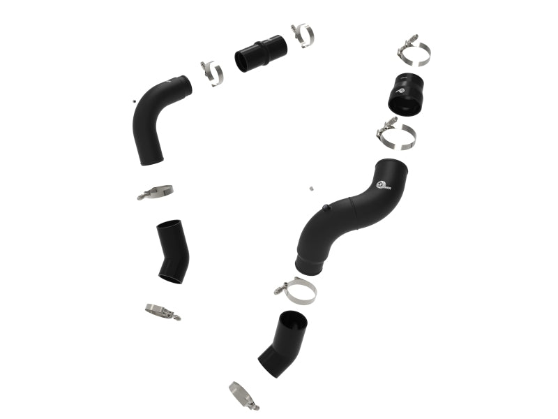 aFe aFe BladeRunner 3in & 3-1/2in AL Hot and Cold Charge Pipe Kit Black RAM Diesel Trucks 25-26 L6-6.7L Intercoolers aftermarket performance part