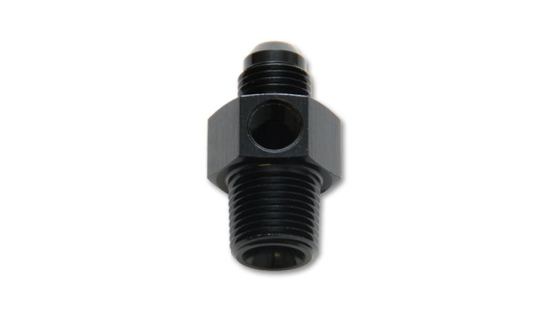 Vibrant -8AN Male to 3/8in NPT Male Union Adapter Fitting w/ 1/8in NPT Port Vibrant Fittings AXOPROS
