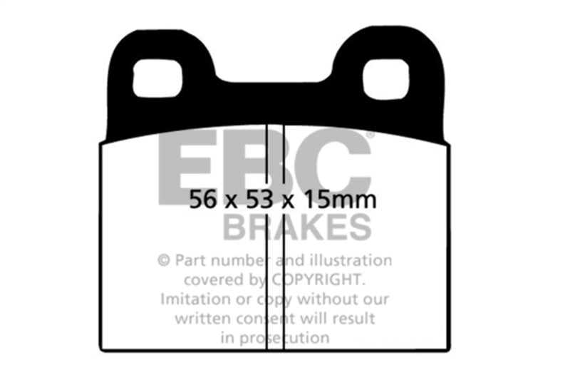 EBC 71-79 Volkswagen Beetle 1.3 (1300) Yellowstuff Front Brake Pads EBC Brake Pads - Performance AXOPROS