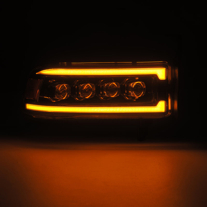 AlphaRex 94-01 RAM 1500 NOVA LED Proj Headlights Alpha-Blk w/Activ Light/Seq Signal/SB DRL AlphaRex Headlights AXOPROS