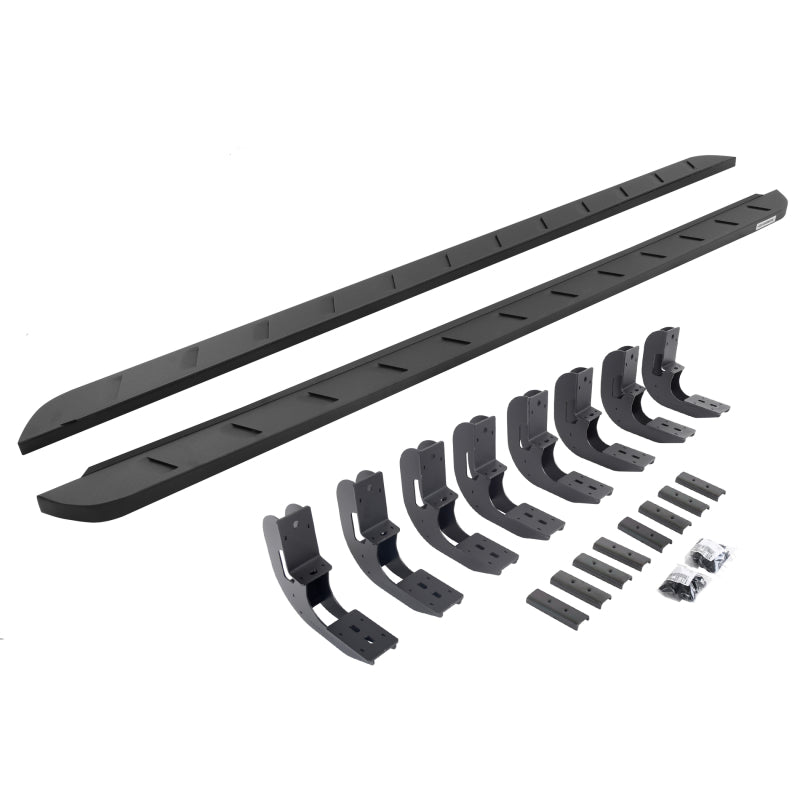 Go Rhino Go Rhino 20-22 GMC Sierra 2500HD CC (New Bdy) RB10 Slim Running Boards Kit (w/Brackets) - Tex. Blk Running Boards aftermarket performance part