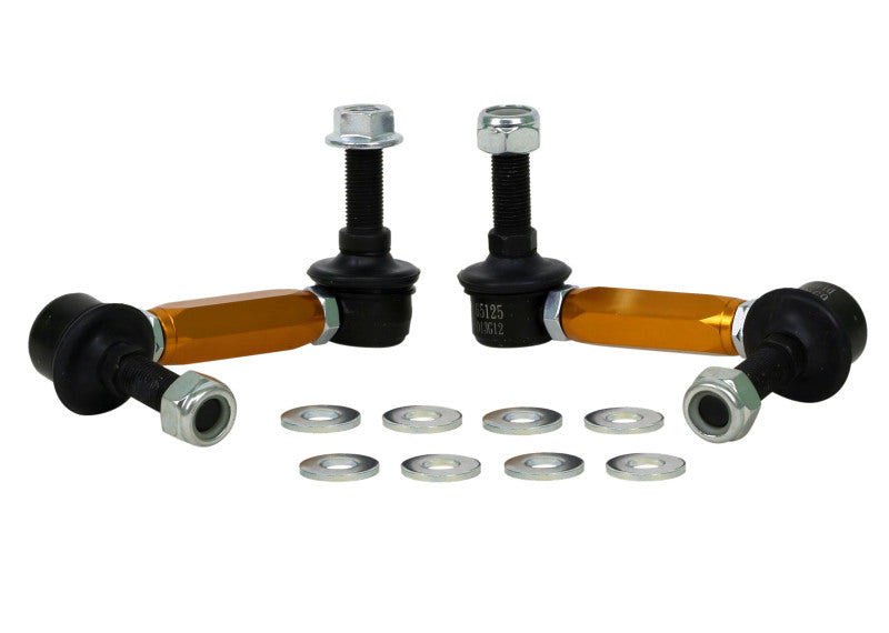 Whiteline Universal Sway Bar Link Assembly Heavy Duty Adjustable Steel Ball 115mm Size Whiteline Sway Bar Endlinks  AXOPROS