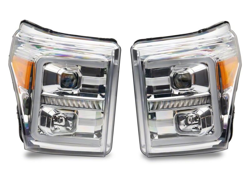 Raxiom Raxiom 11-16 Ford F-250 Super Duty LED Projector Headlights - Chrome Housing (Clear Lens) Headlights aftermarket performance part