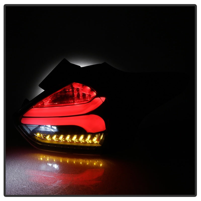 Spyder 15-17 Ford Focus Hatchback LED Tail Lights w/Indicator/Reverse - Black (ALT-YD-FF155D-LED-BK) SPYDER Tail Lights  AXOPROS