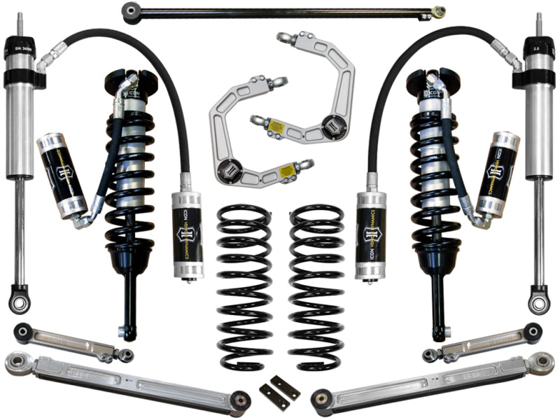 ICON 03-09 Toyota 4Runner/FJ 0-3.5in Stage 6 Suspension System w/Billet Uca ICON Coilovers  AXOPROS