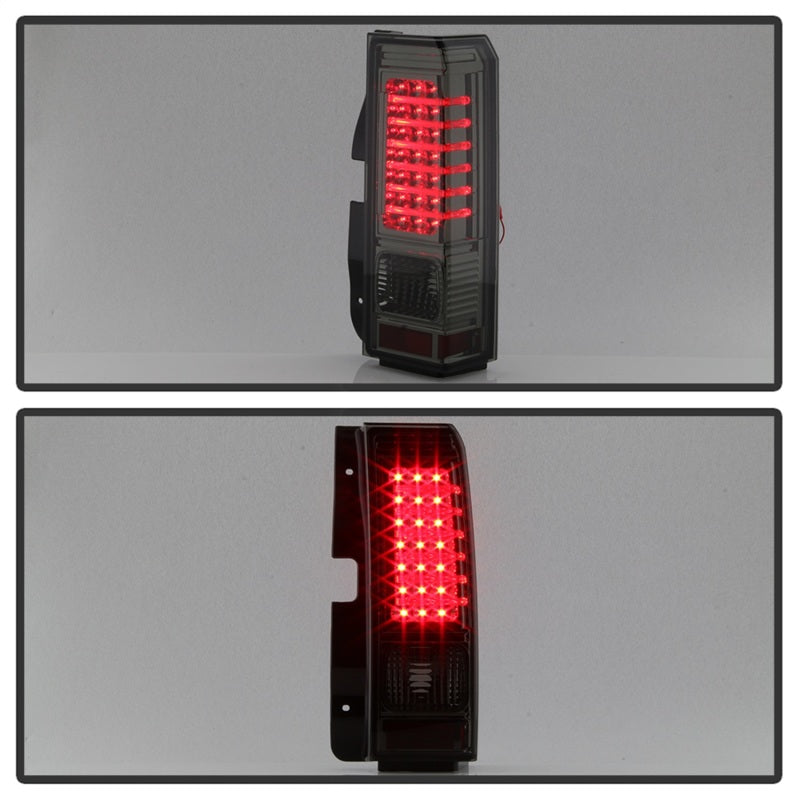 Xtune Hummer H3 06-09 ( Non H3T ) LED Tail Lights Smoke ALT-ON-HH306-LED-SM SPYDER Tail Lights  AXOPROS