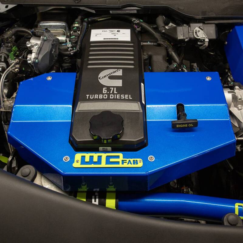 Wehrli 10-23 Cummins Fabricated Aluminum Engine Cover - Gloss White Wehrli Engine Covers AXOPROS