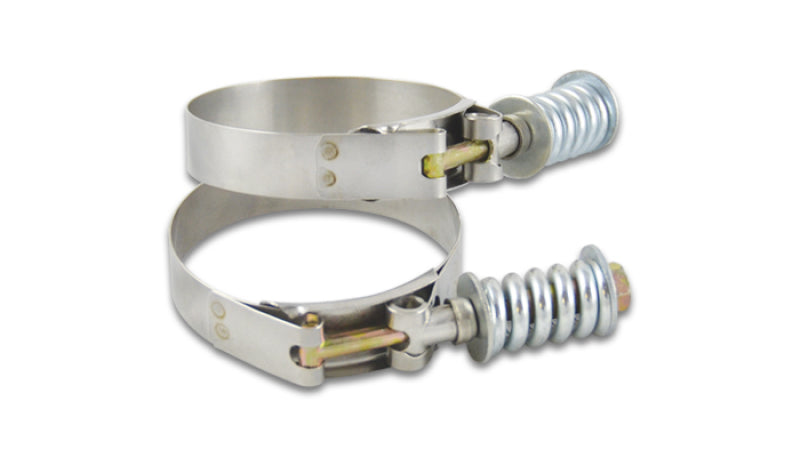 Vibrant SS T-Bolt Clamps Pack of 2 Size Range: 2.25in to 2.55in O.D. For use w/ 2.00in I.D. Coupling Vibrant Clamps AXOPROS