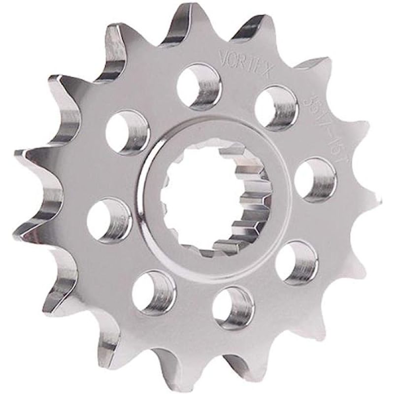 Vortex Racing Vortex Racing Steel Front Sprocket 525 15 Tooth- Silver Sprockets aftermarket performance part