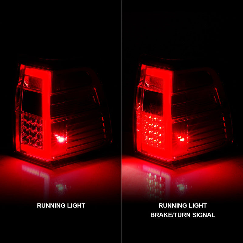 ANZO 07-17 For Expedition LED Taillights w/ Light Bar Chrome Housing Red/Clear Lens ANZO Tail Lights  AXOPROS