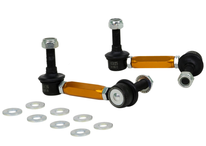 Whiteline Universal Sway Bar Link Assembly Heavy Duty Adjustable Steel Ball 115mm Size Whiteline Sway Bar Endlinks  AXOPROS