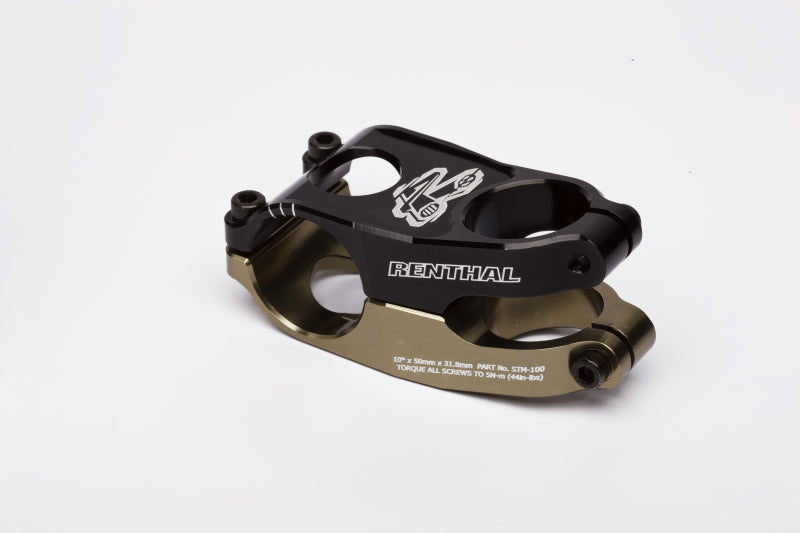 Renthal Apex Stem 40 mm. - Aluminum Gold/Black Renthal Triple Clamp / Trees AXOPROS