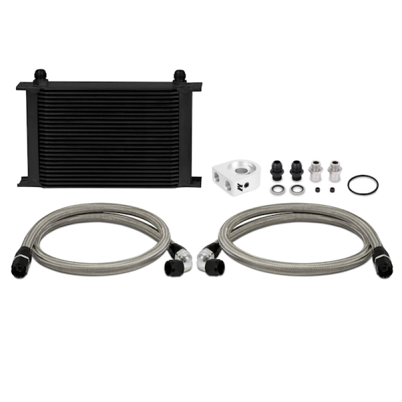 Mishimoto Universal 25 Row Oil Cooler Kit (Black Cooler) Mishimoto Oil Coolers AXOPROS