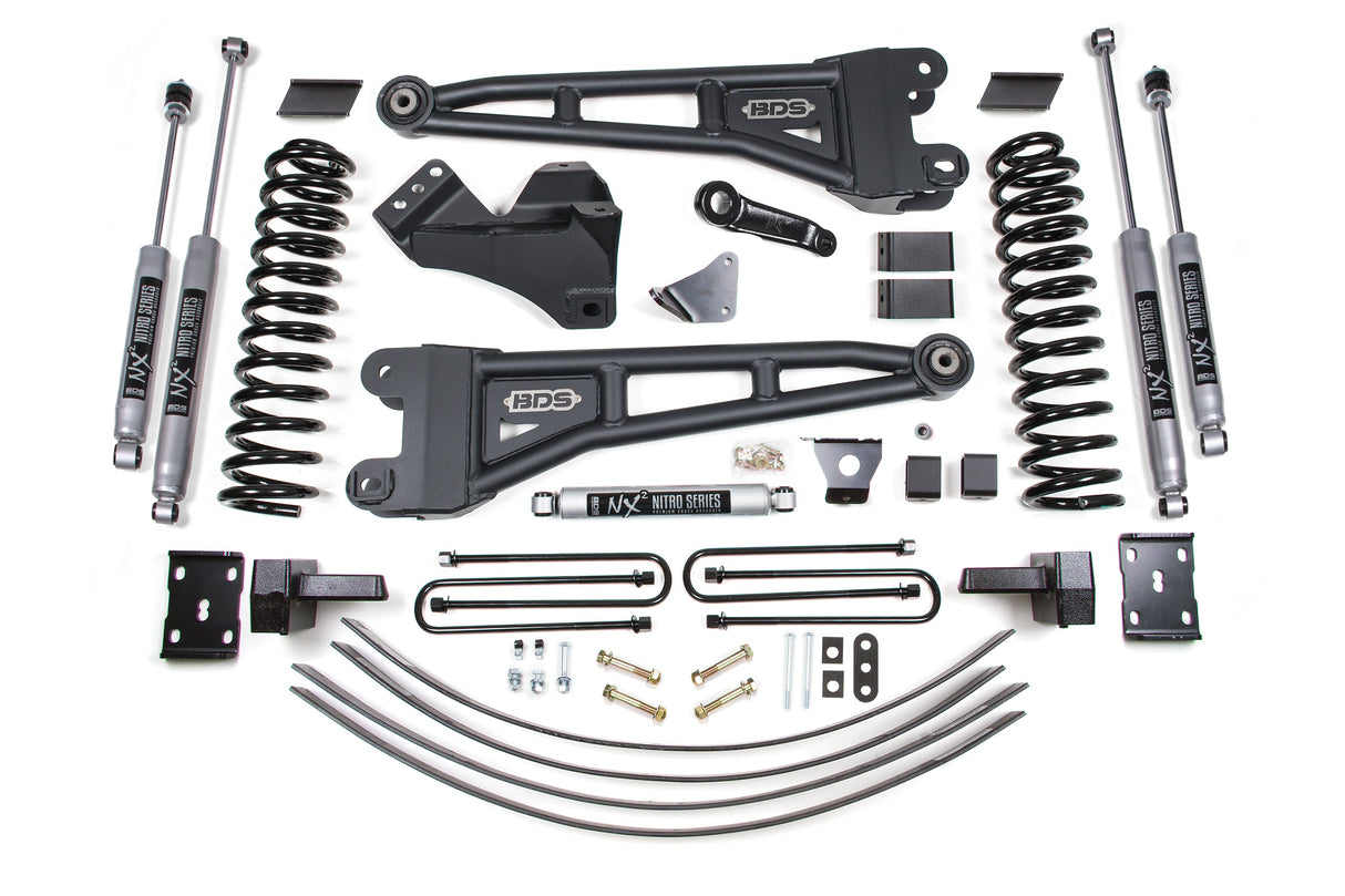 6 Inch Lift Kit W/ Radius Arm - Ford F250/F350 Super Duty (05-07) 4WD - Diesel BDS Suspension Suspension Lift Kit AXOPROS