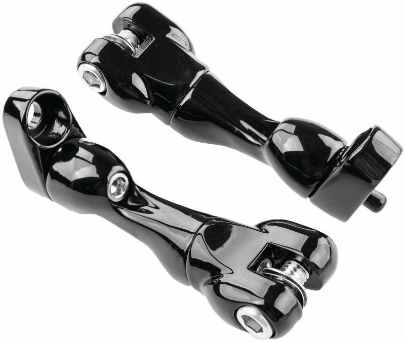 Kuryakyn Adjustable Passenger Peg Mount 93 and Up Touring Gloss Black Kuryakyn Footpegs AXOPROS