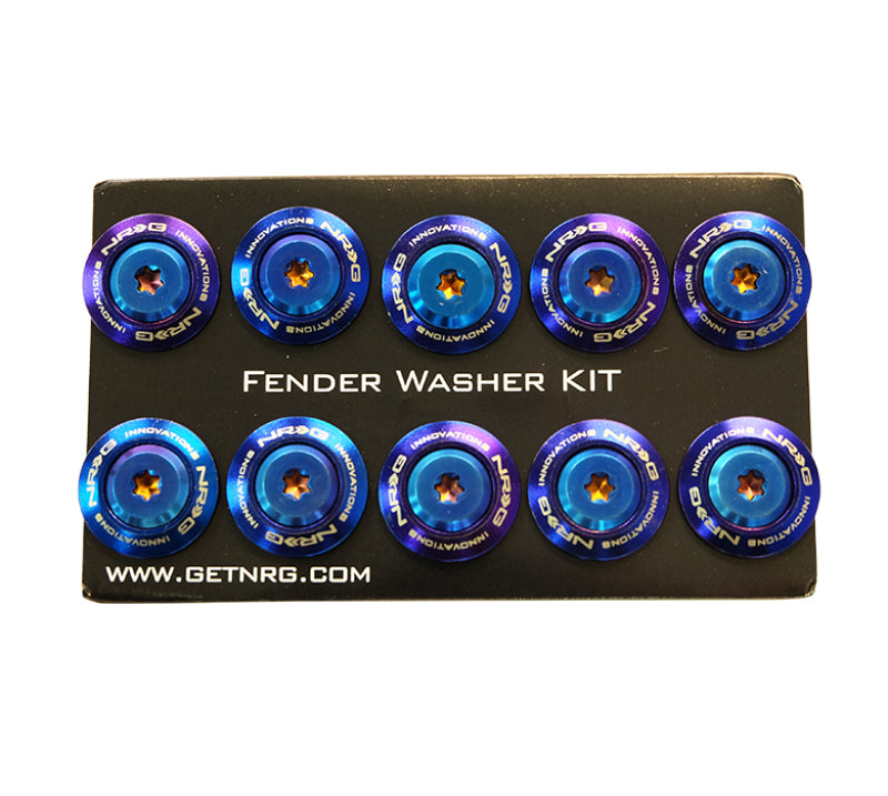NRG Fender Washer Kit (TI Series) M6 Bolts For Plastic (TI Burn Washer/TI Burn Screw) - Set of 10 NRG Hardware Kits - Other AXOPROS
