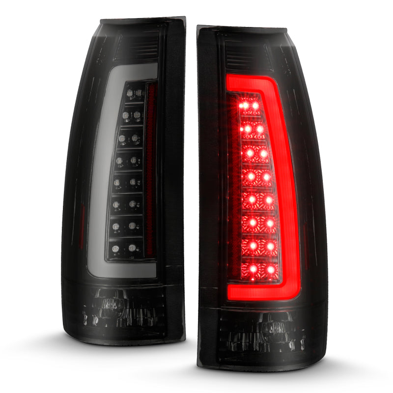ANZO 1999-2000 Cadillac Escalade LED Taillights Black Housing Smoke Lens Pair ANZO Tail Lights  AXOPROS