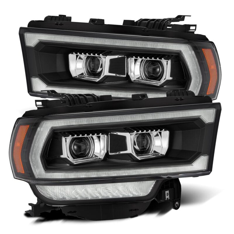 AlphaRex 19-21 Ram 2500 PRO-Series Projector Headlights Plank Style Black w/Activation Light AlphaRex Headlights AXOPROS