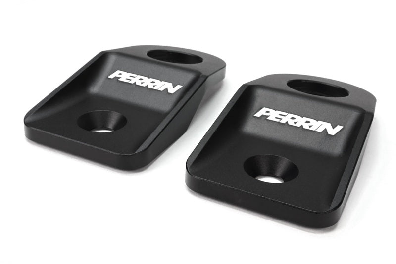 PERRIN 08-14 Subaru WRX/STI / 08-11 Impreza / 08-10 Outback Upper Radiator Bracket Set - Black Perrin Performance Hardware Kits - Other AXOPROS