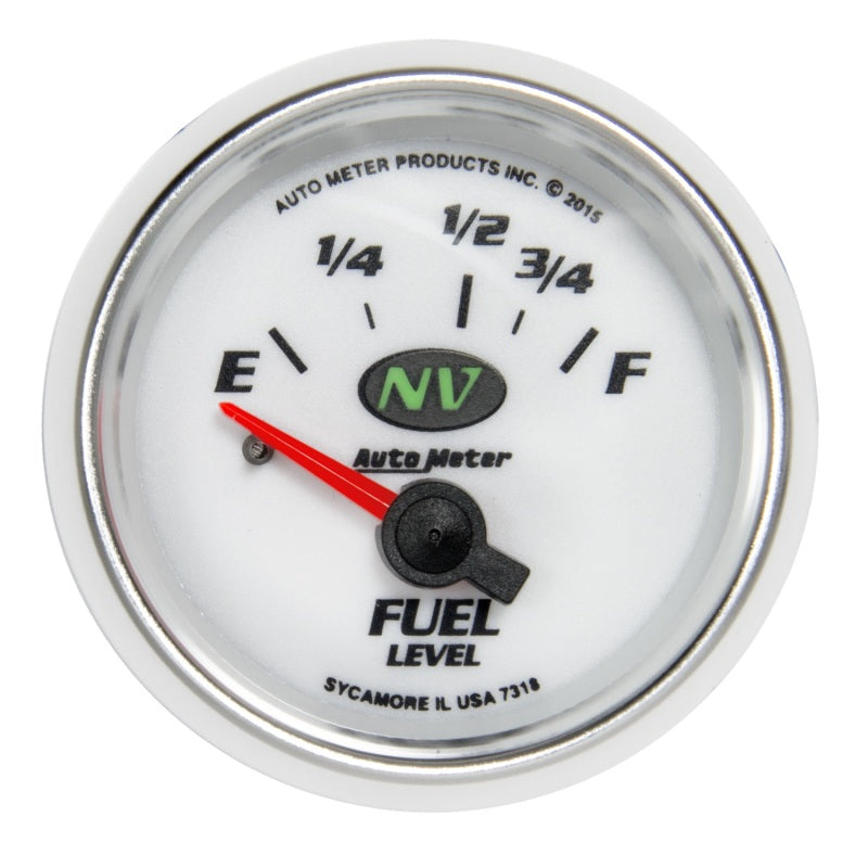 Autometer NV Gauge Fuel Level 2 1/16in 16e To 158f Elec NV AutoMeter Gauges AXOPROS