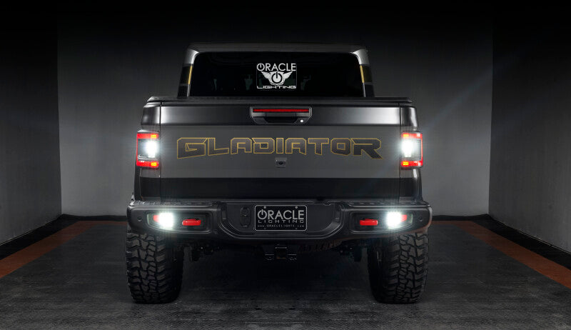 Oracle Jeep Gladiator JT Rear Bumper LED Reverse Lights w/ Plug & Play Harness - 6000K ORACLE Lighting Tail Lights  AXOPROS
