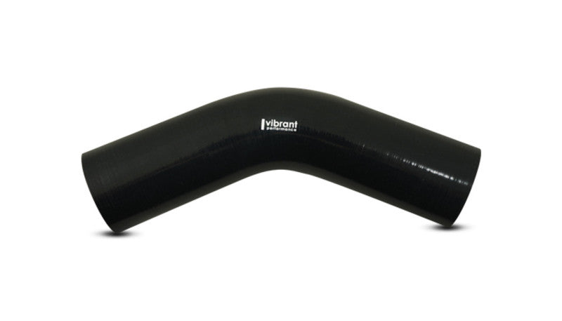 Vibrant 45 Degree Silicone Elbow 2.375in ID x 5.00in Leg Length - Black Vibrant Silicone Couplers & Hoses AXOPROS